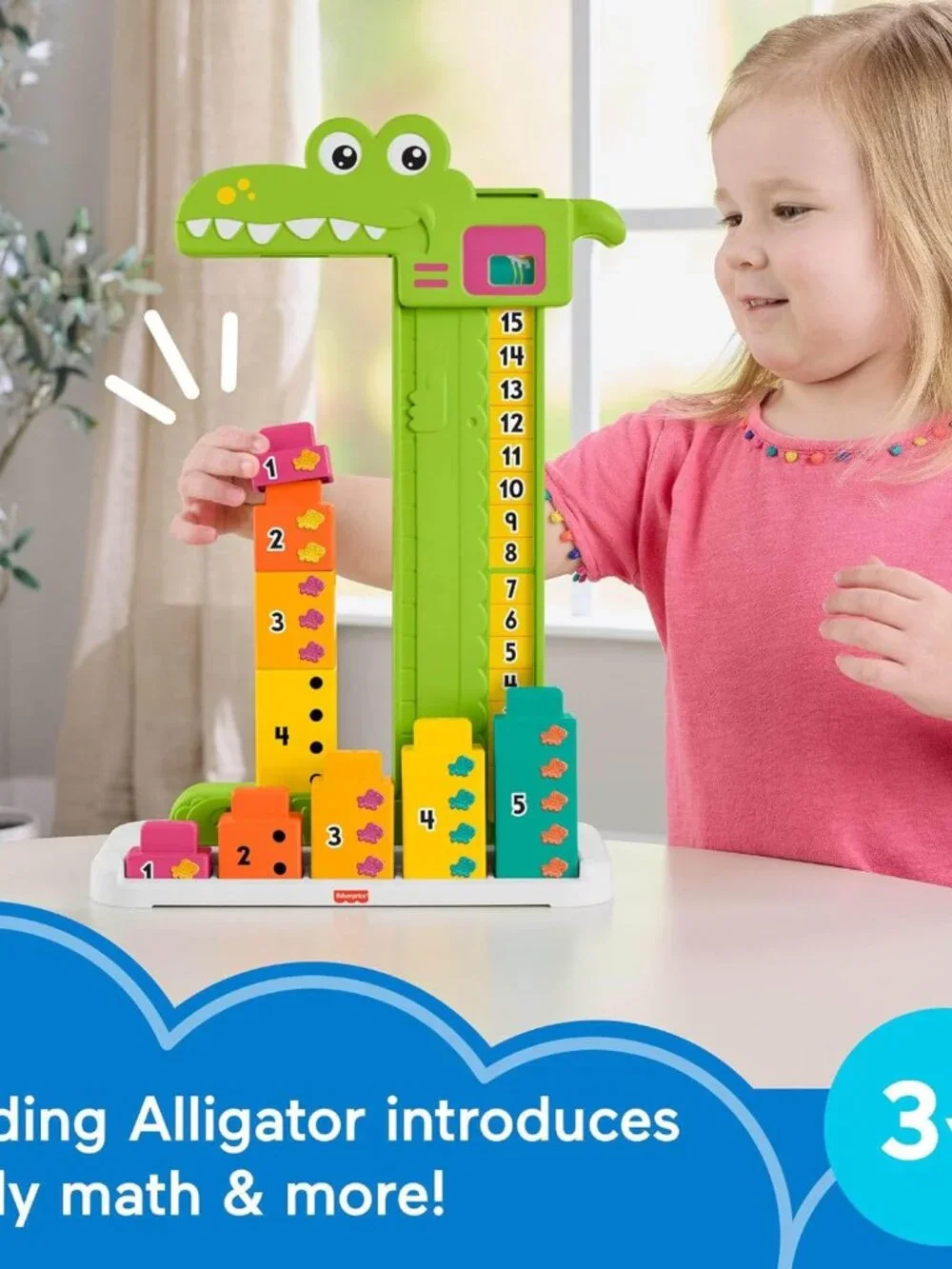 NEW Fisher-Price Alligator Counting Activity with 10 Stacking Blocks Preschool L